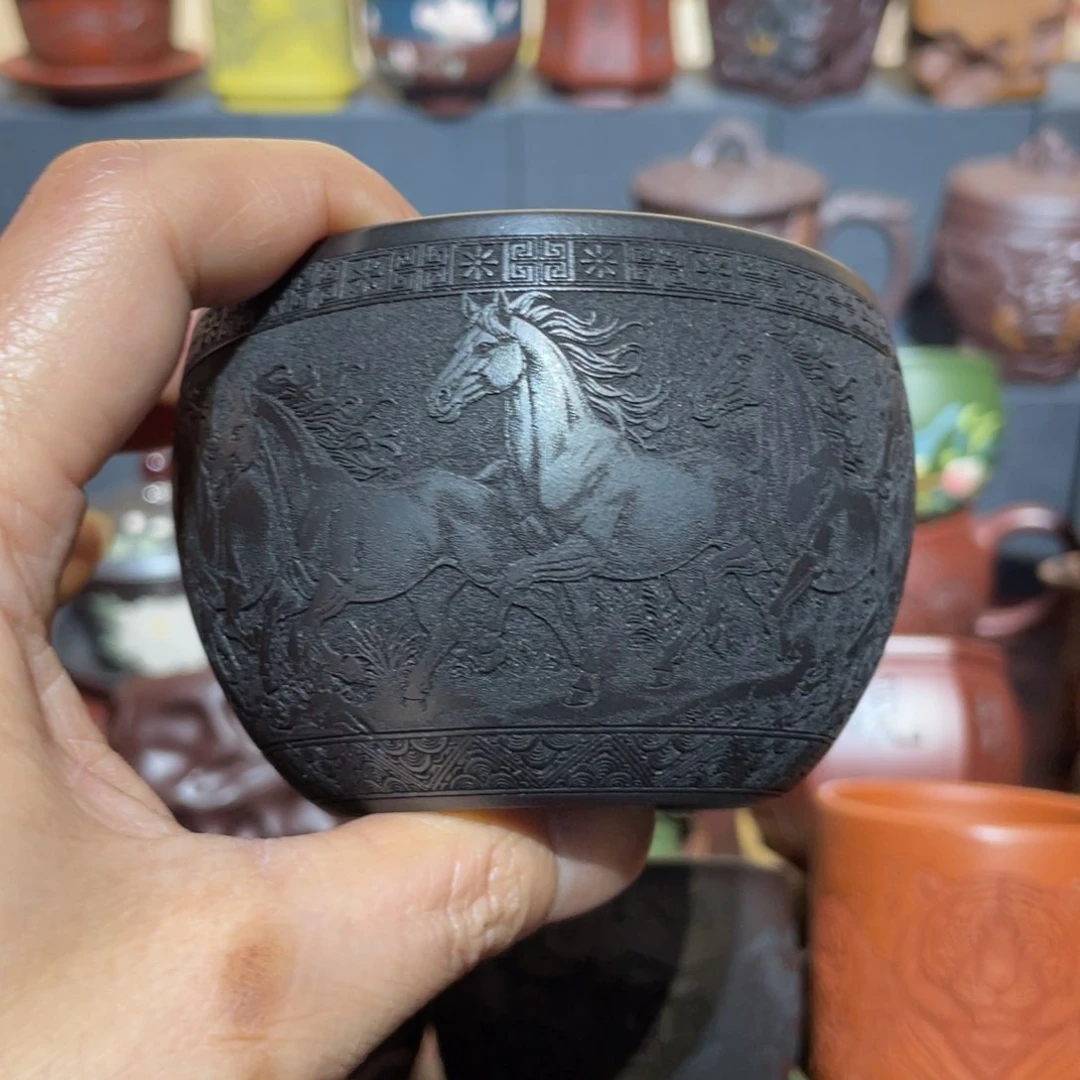 原矿紫砂手工主人杯