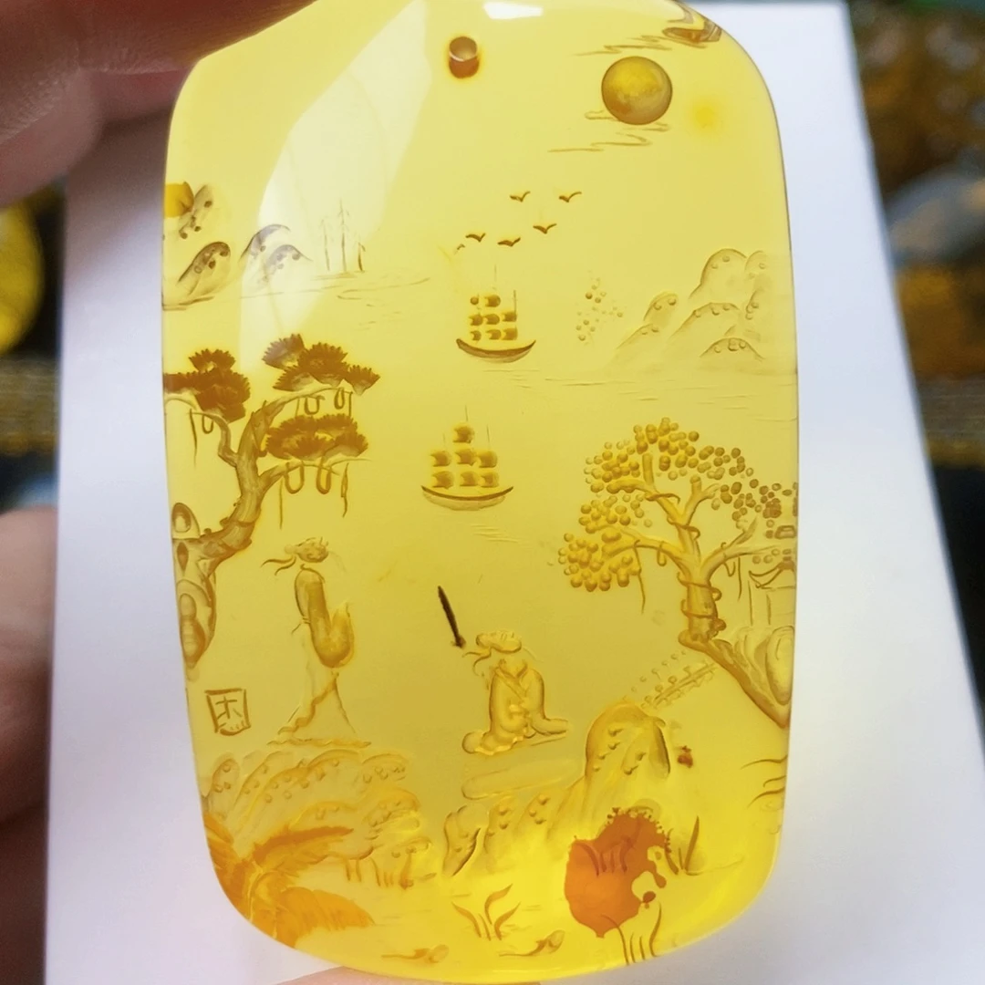 【闪购商品】未镶嵌吊坠(不含链)金珀