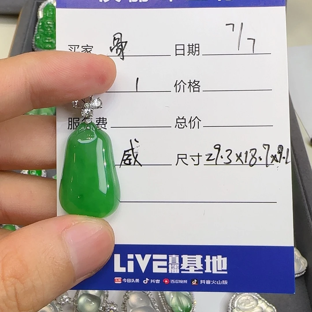 翡翠18K金镶嵌颈饰多***汤天然翡翠