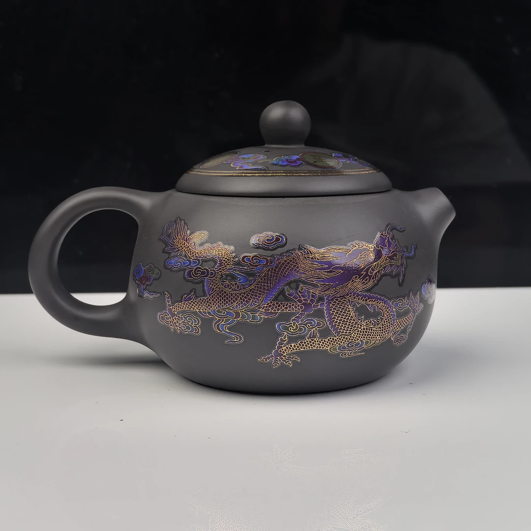 小西施【金边】变色龙凤-原矿G0303