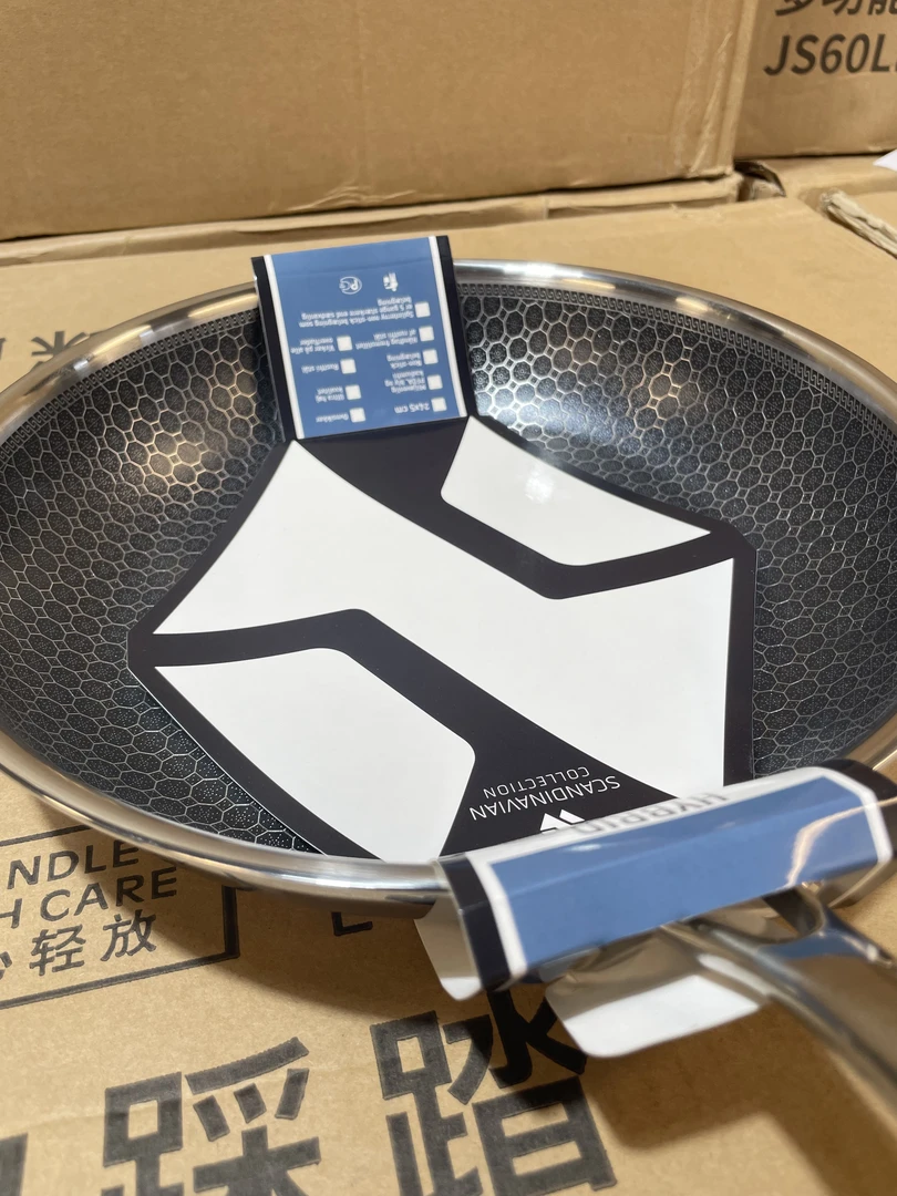 不锈钢单柄斜煎炒锅 24cm