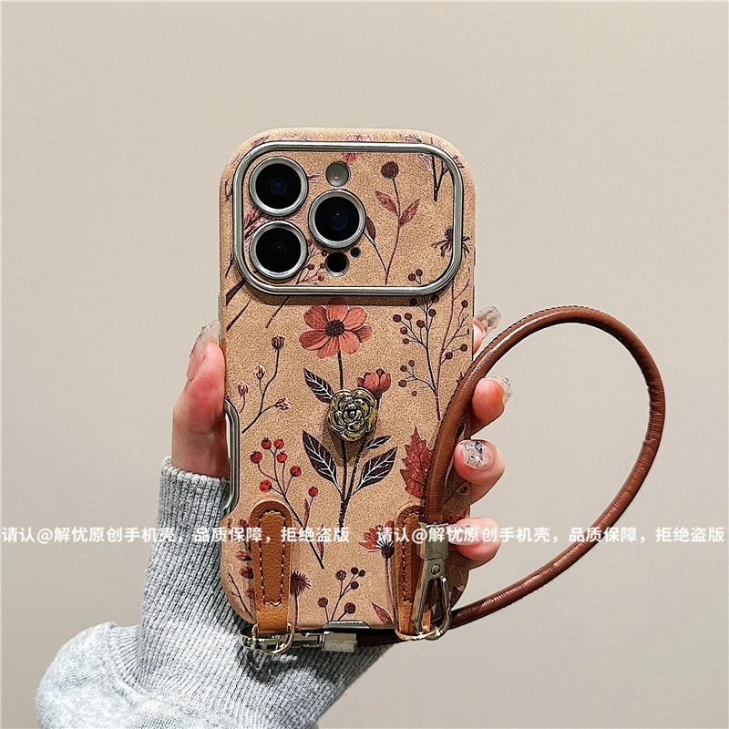 大视窗翻毛皮适用苹果16/iPhone/华为手机壳15promax防摔pura70潮
