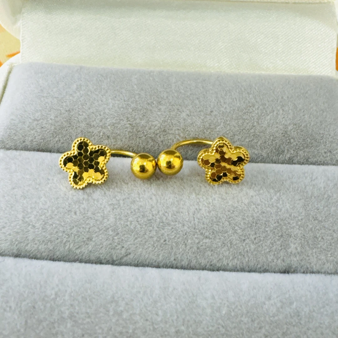 【木木专享】足金999 时尚耳钉 2.46 GP