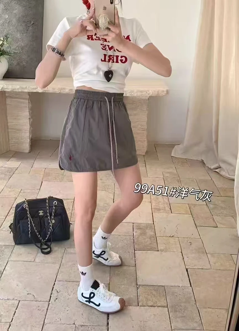 【H张小张CC】通勤百搭休闲款骑士半裙99A51