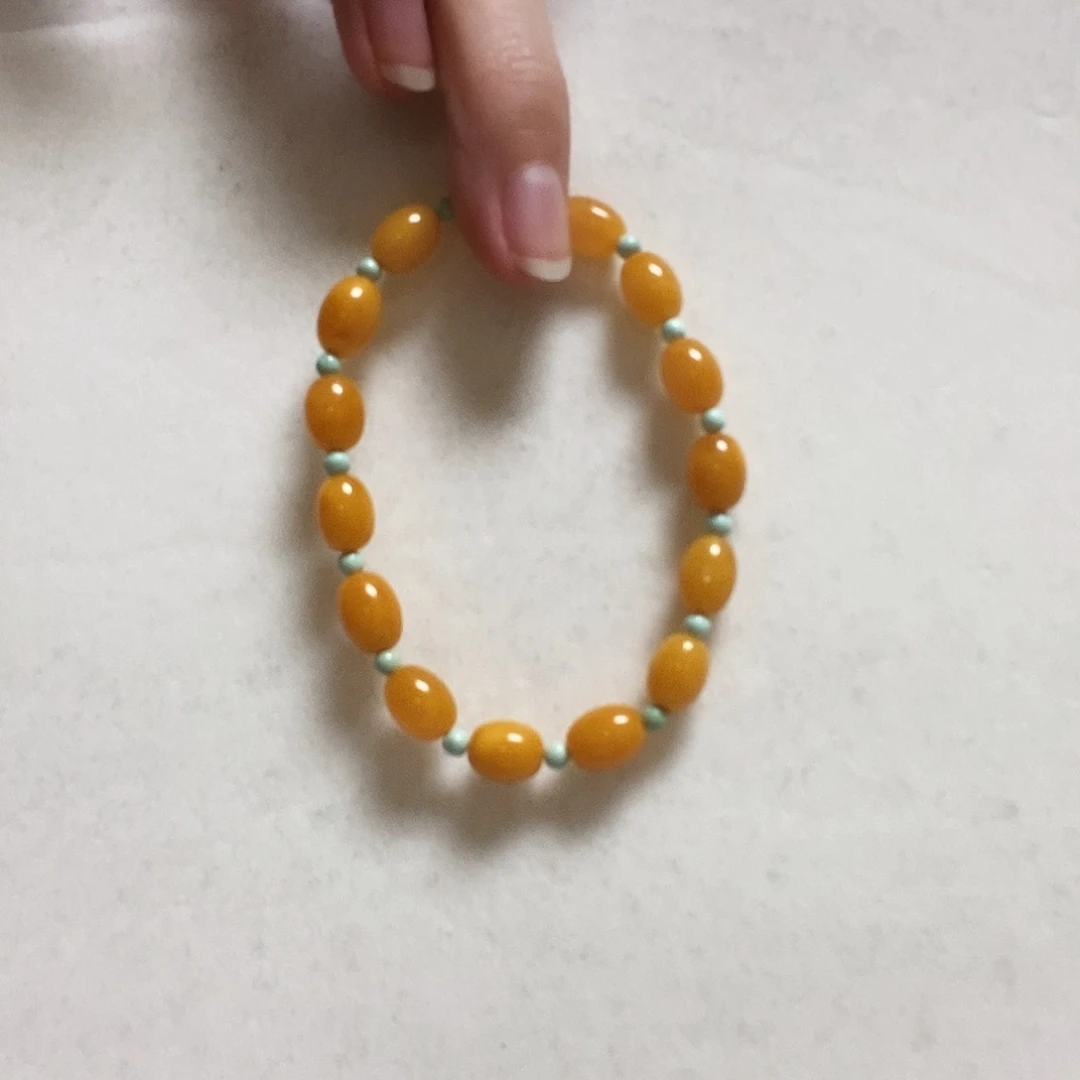 琥珀手串未镶嵌?***?简单