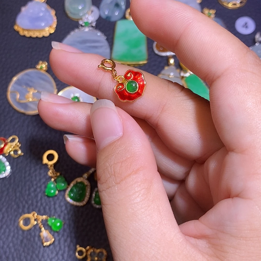 翡翠银S925镶嵌颈饰