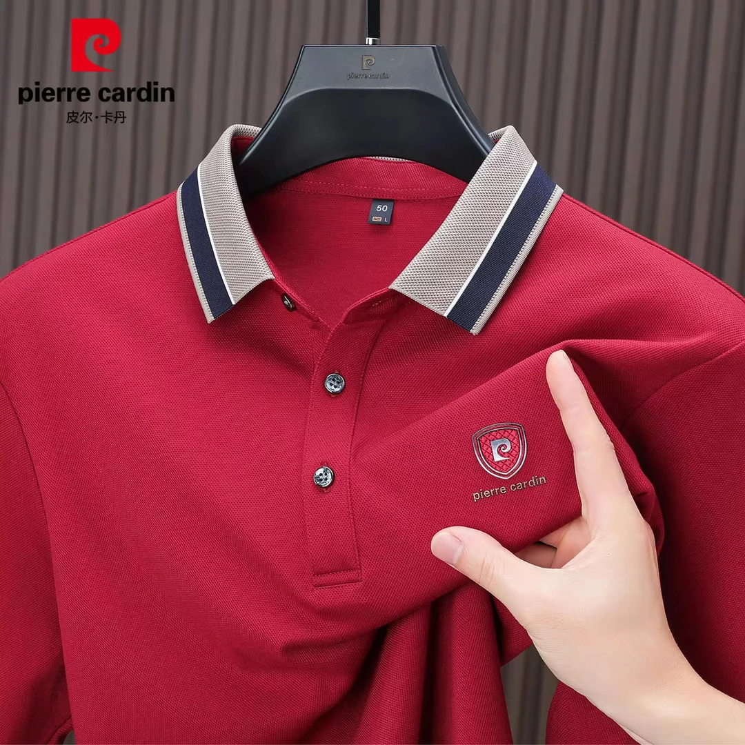皮尔卡丹高端男士长袖Polo衫2025年秋季新款高级感休闲上衣男装
