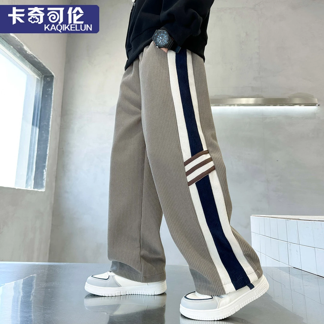 儿童裤子春秋款2025新款秋装男童休闲裤大童帅气男孩童装宽松长裤