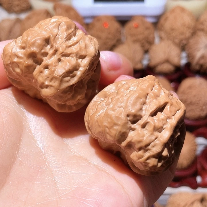 文玩核桃把件蛤蟆39尺