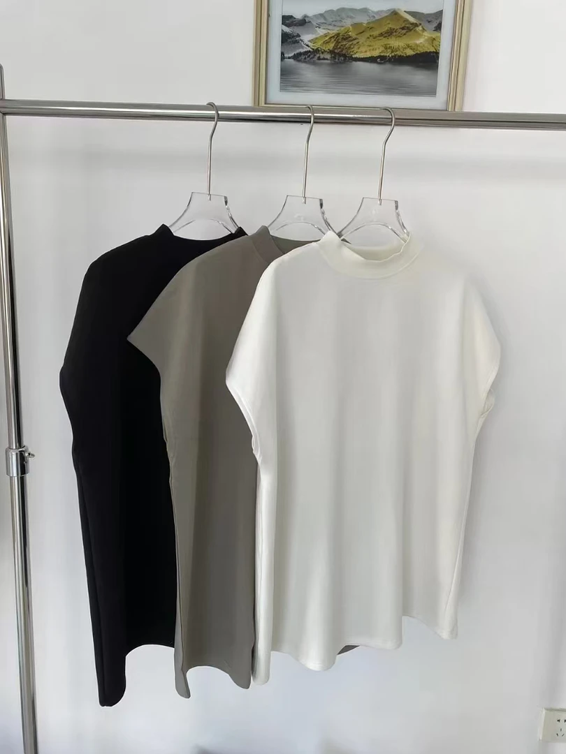 中长款大码圆领时尚T恤气质宽松简约