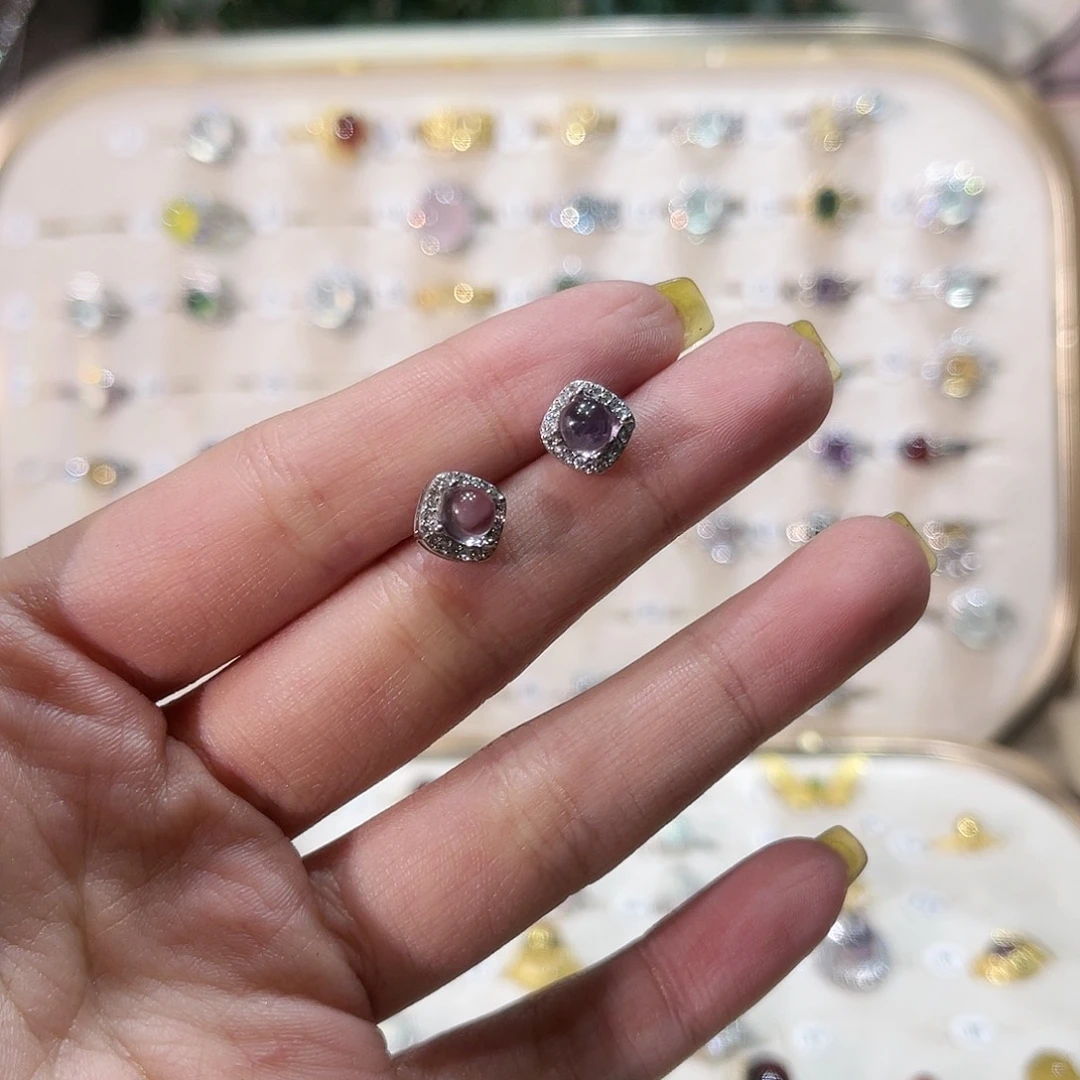 蛇纹石玉戒指银S925镶嵌