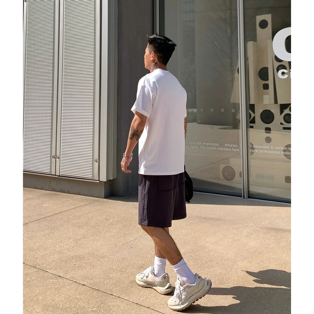 E4#来自小众潮牌！短裤男夏季裤子宽松直筒休闲裤五分裤