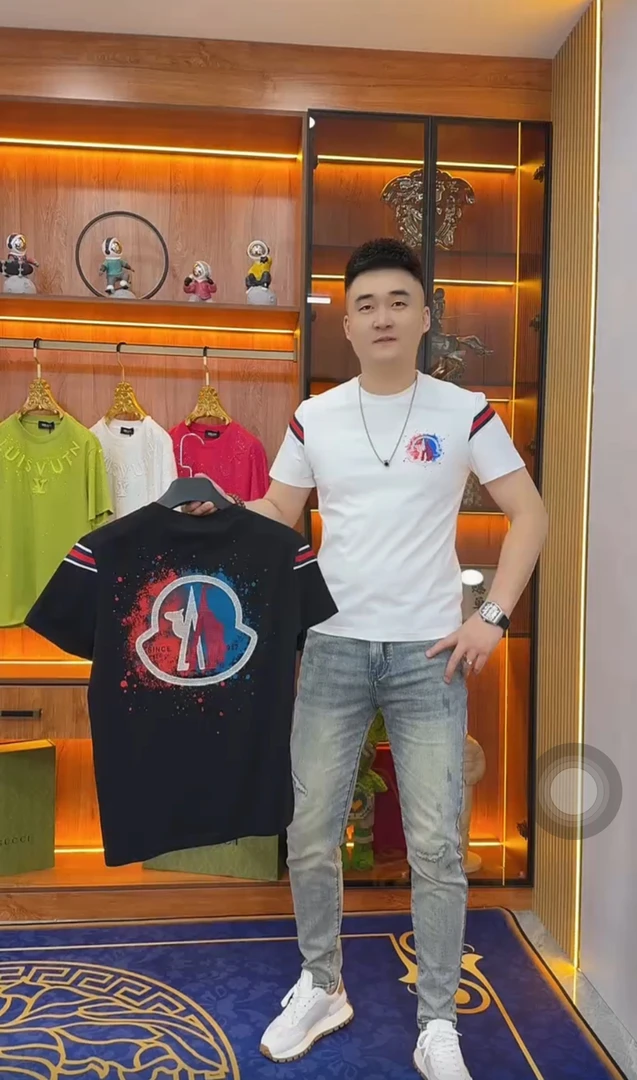 25年夏季新款潮流简约设计感短袖T恤男士潮牌轻奢高级感痞帅体恤