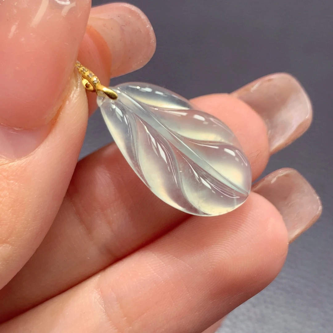 定制翡翠18K金镶嵌翡翠