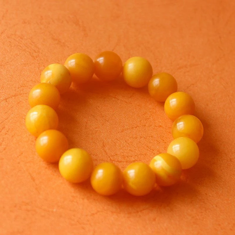 时尚 百搭 黄色圆珠手链手串-MS-1A