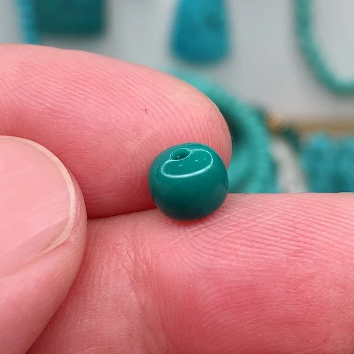 绿松石未镶嵌老油绿老型