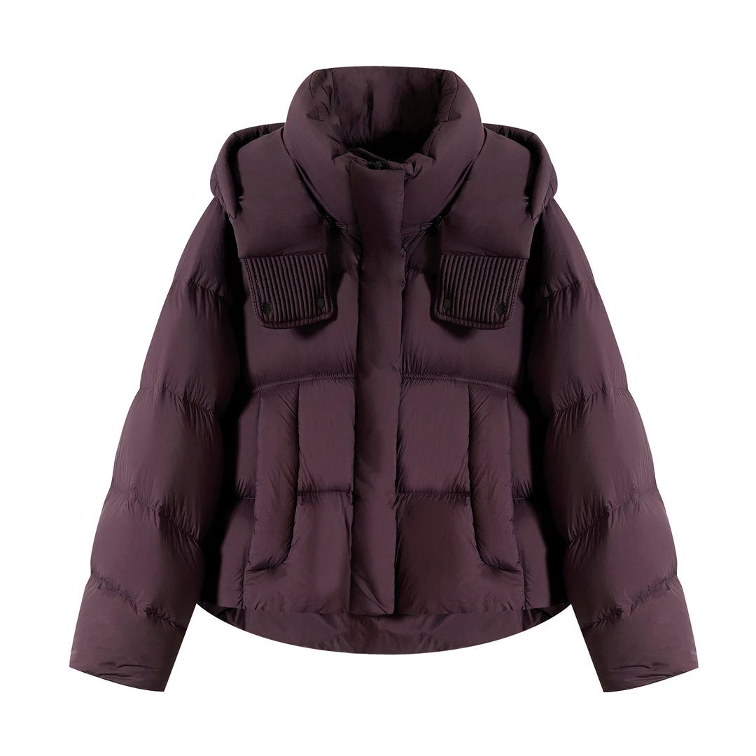 经典95白鸭绒海洋贝壳风2025冬季新款保暖羽绒服2558WTT