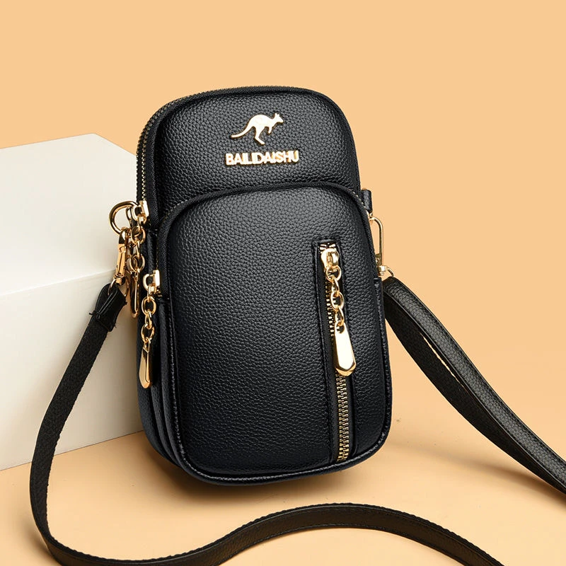 真皮手机包女2025春夏洋气休闲迷你小包包软皮时尚手机斜挎包小包