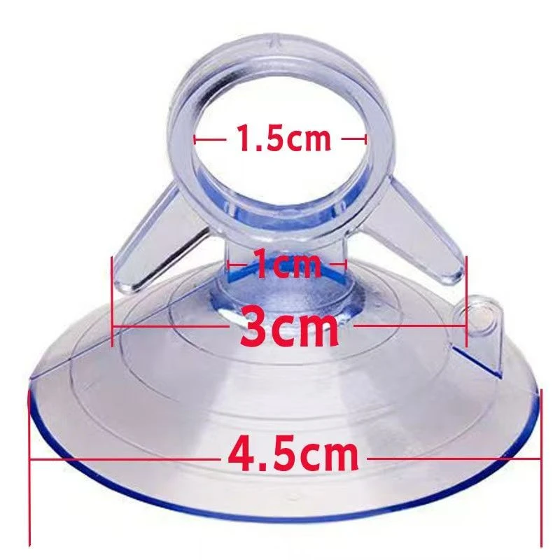 汽车遮阳挡吸盘4.5cm 燕尾式吸盘透明强力固定装饰拉环遮阳窗帘板