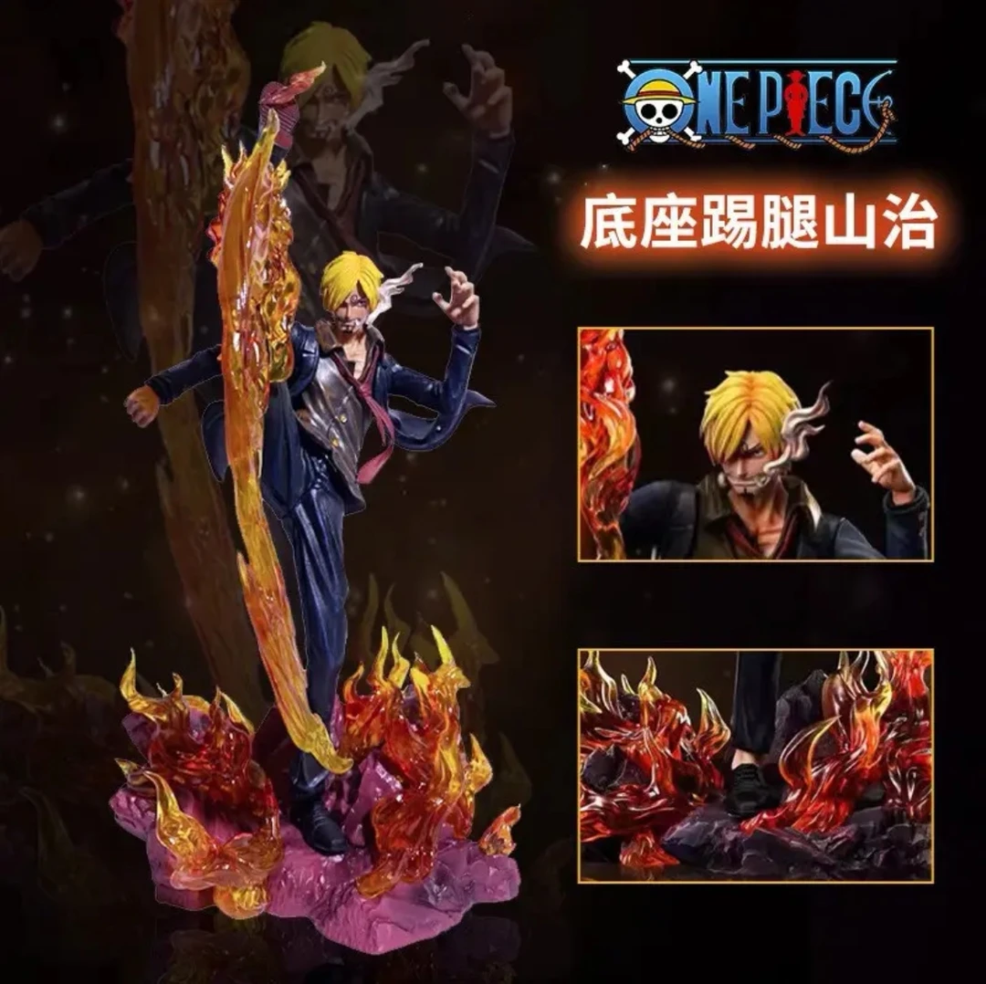 【造物严选】WiFi山治35cm火焰恶魔风脚海贼王动漫GK手办模型摆件