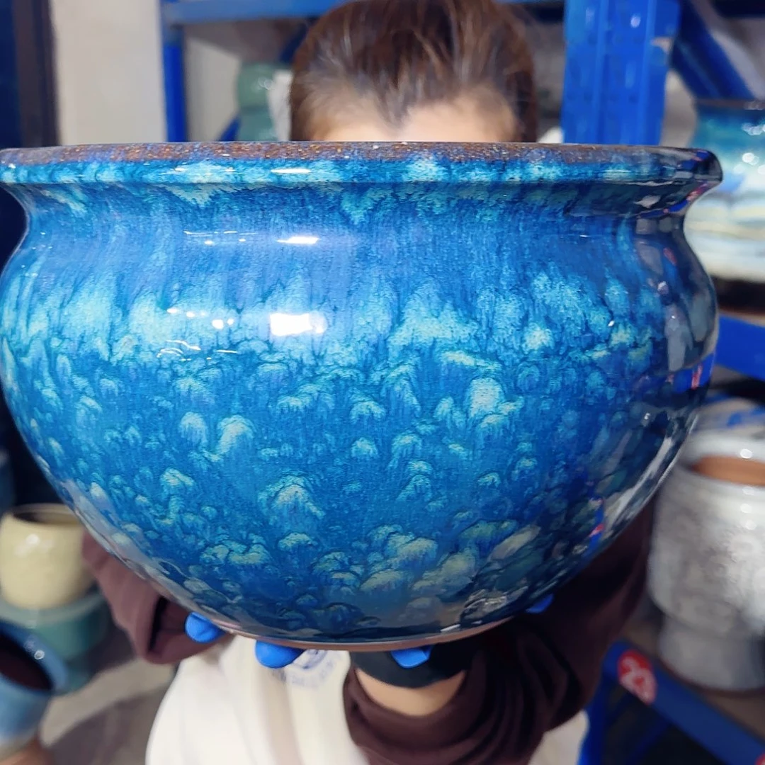 紫砂花盆高20口30