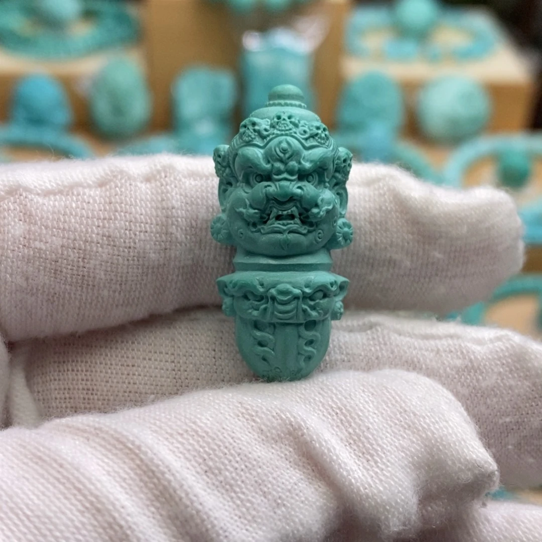 绿松石未镶嵌原矿高瓷无油无科技