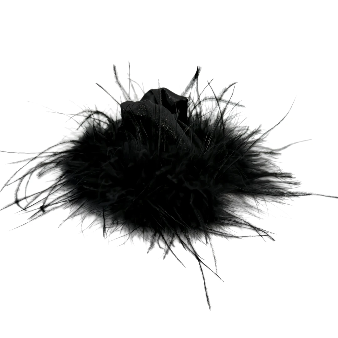 毛绒绒秋冬抓夹发夹少女风千金风优雅法式女