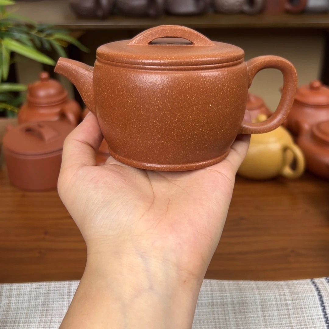 紫砂茶壶紫砂壶汉瓦黄降坡200cc微瑕