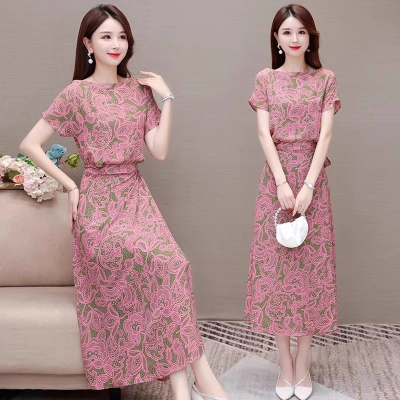 【可蓓儿】雪纺连衣裙女夏2023新款气质时尚高端奢华假两件裙子