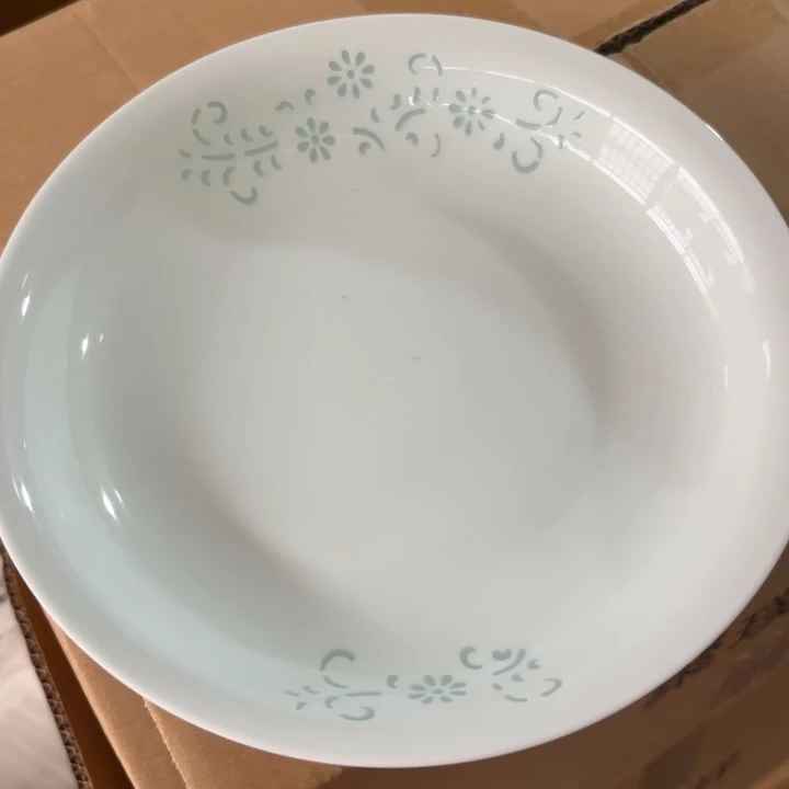 兔***发青瓷景德镇陶瓷盘子两个青色