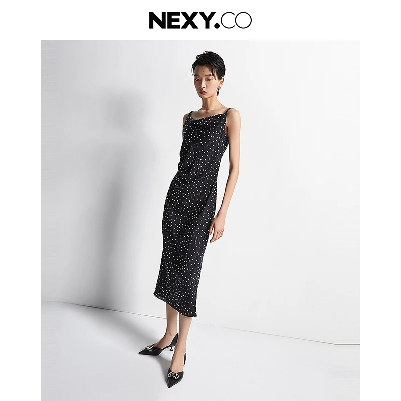 【波点】NEXY.CO/奈蔻连衣裙|气质百搭|丝绸|波点之城|XF05010W0