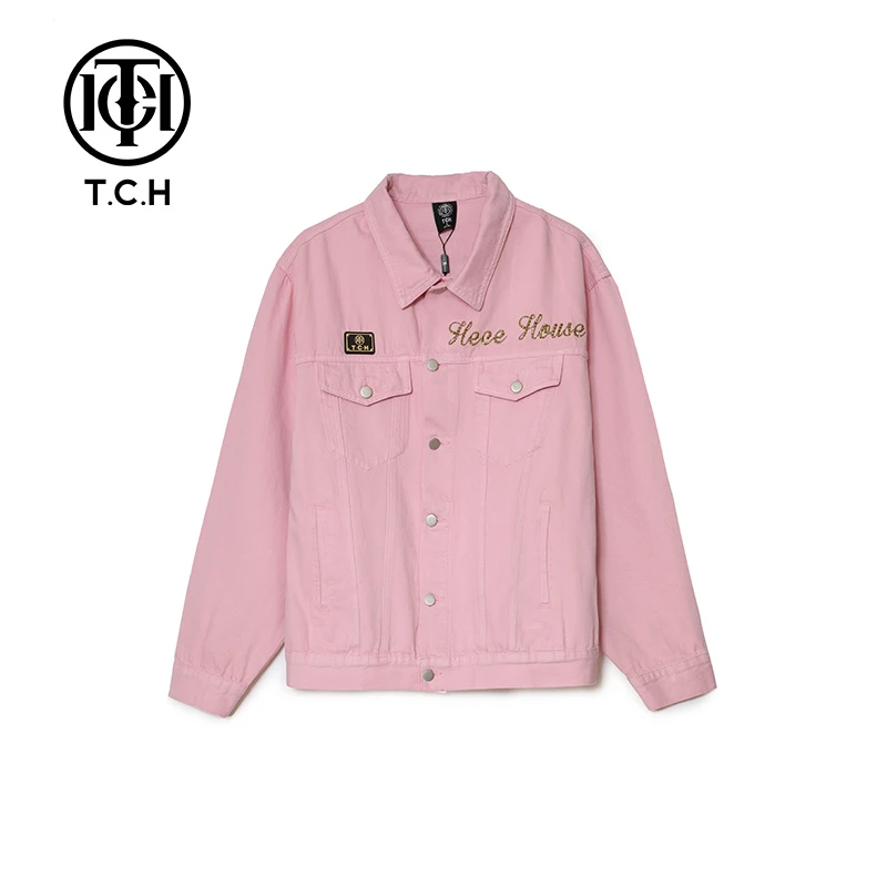 TCH服饰店播-烫钻老虎休闲牛仔外套T21106C3005洋气