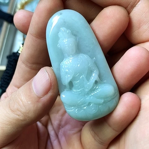 颈饰未镶嵌翡翠福豆豆珠宝翡翠颈饰