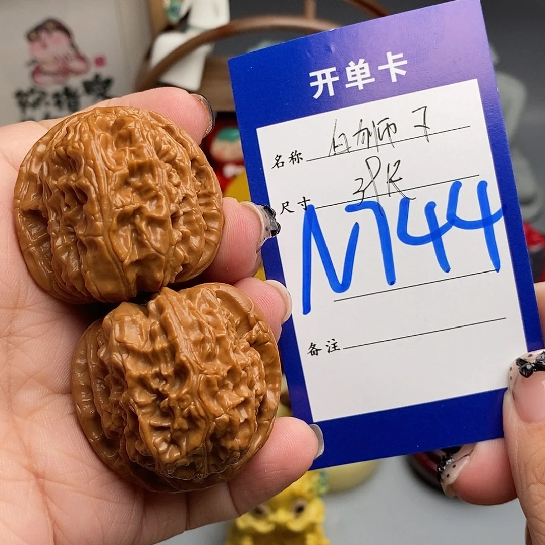 吊坠文玩核桃白狮子39