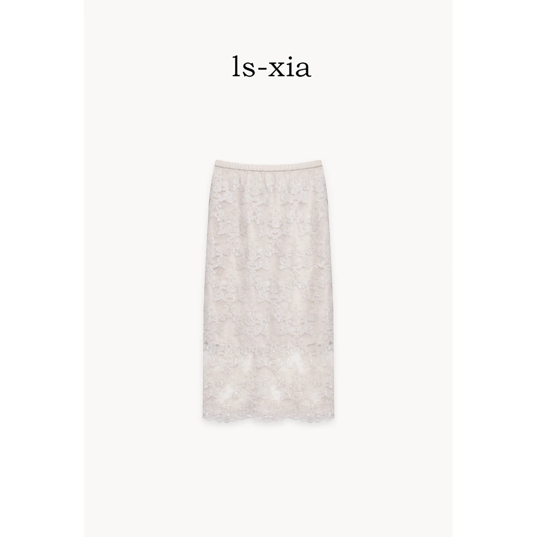 【丝柔缎绣】优雅简搭时尚气质整裙超重工刺绣+提花边半身裙
