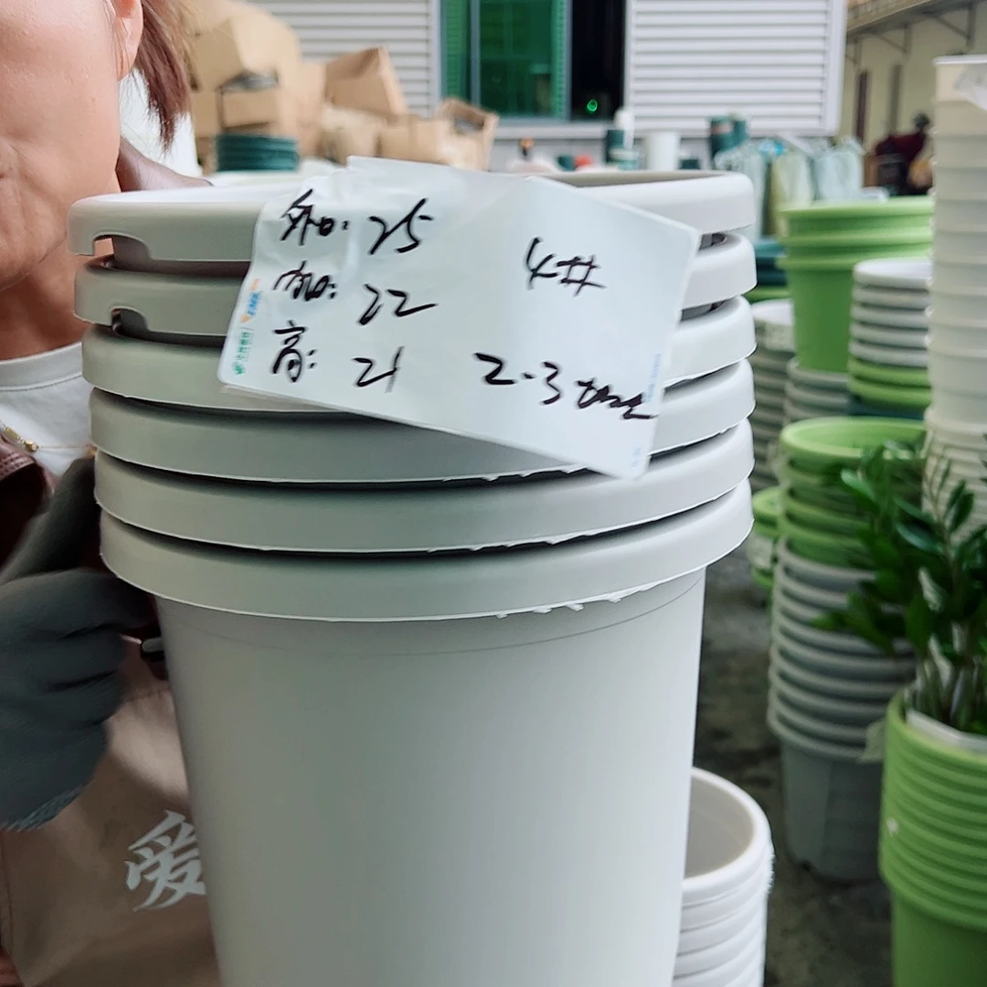 瑕疵四季盆4#灰白色6个无托