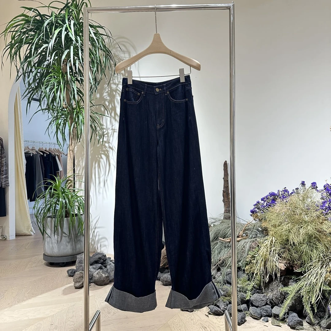 【小黑家】长103加8高端天S 汉M 棉色织牛织双明线直筒牛仔裤 62015