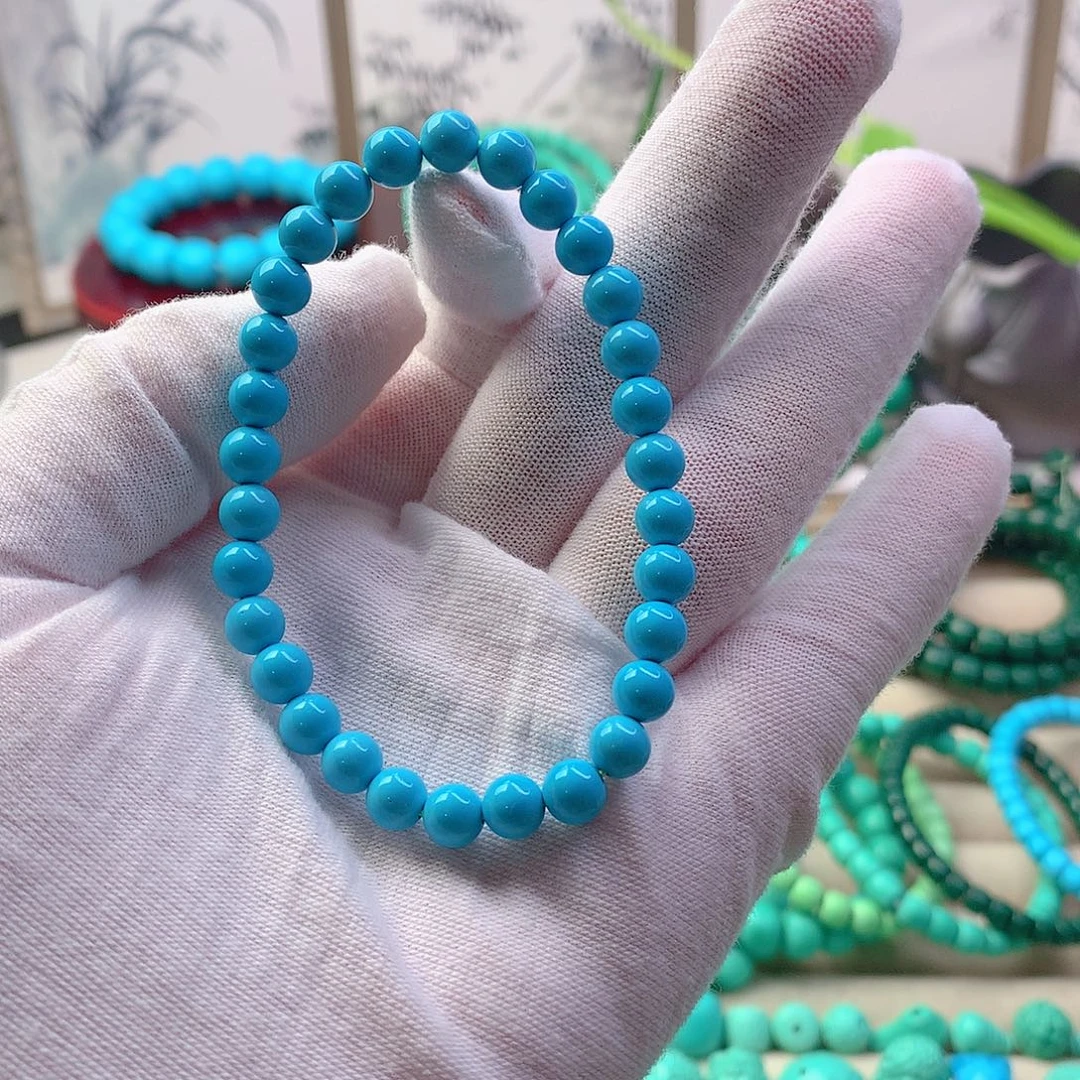 非金属卡6蓝色圆珠单圈