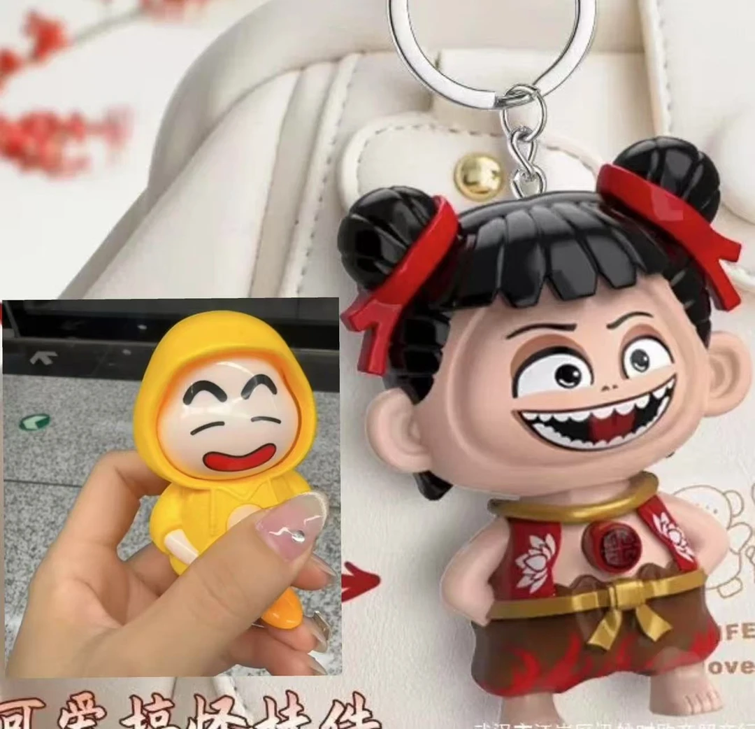 哪吒转脸加蜡笔小新变脸娃娃创意玩偶纪念品公仔礼物川剧变脸