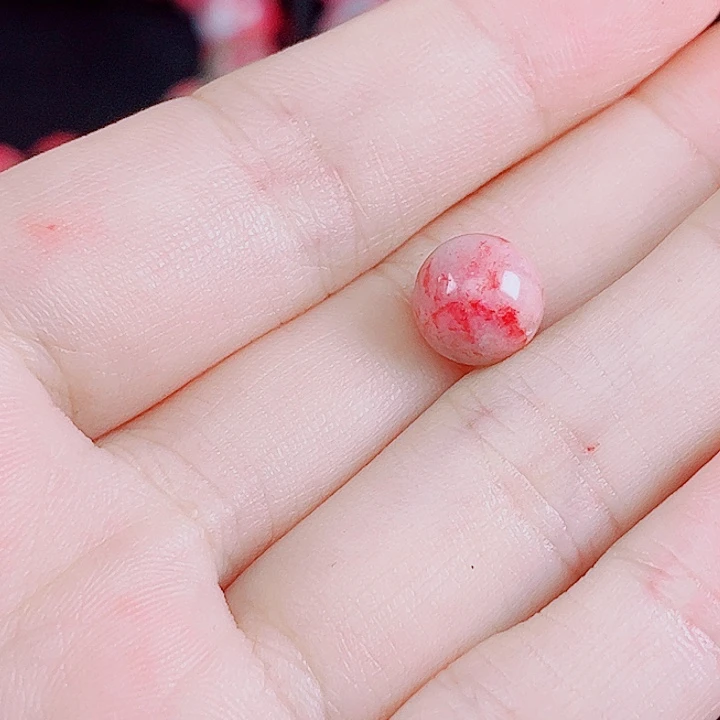 天然辰砂原石圆珠