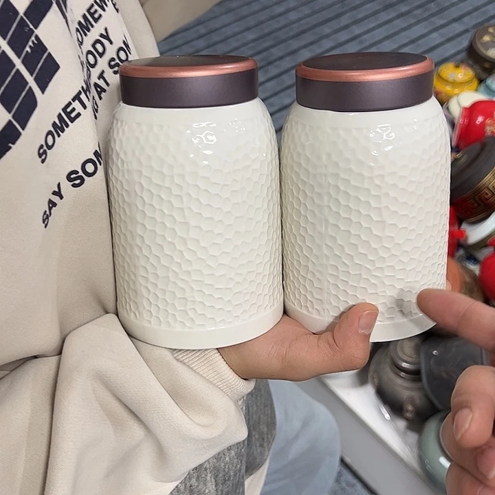 茶叶罐陶瓷家用储物罐瑕疵福利品介意勿拍