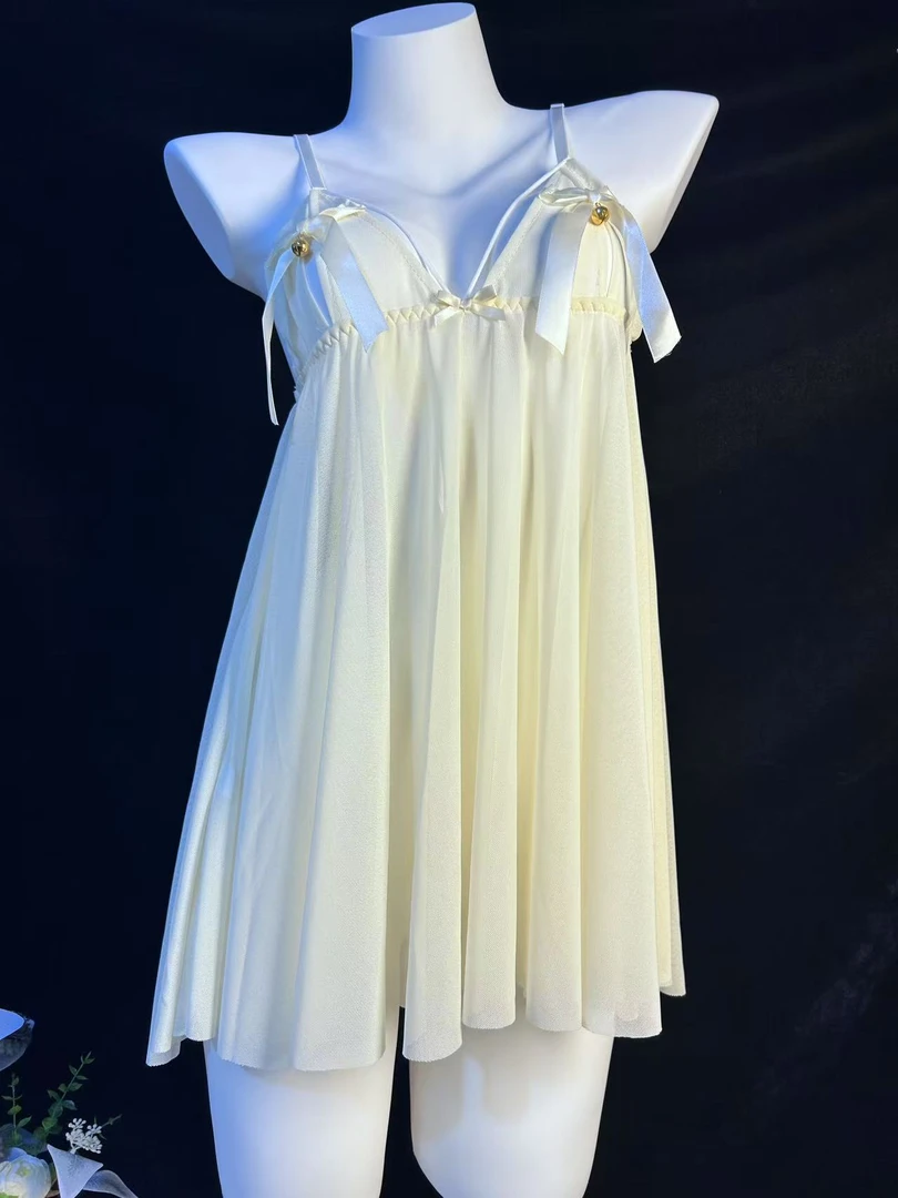 绑带睡裙内衣性感纯欲衣服露胸臀诱惑