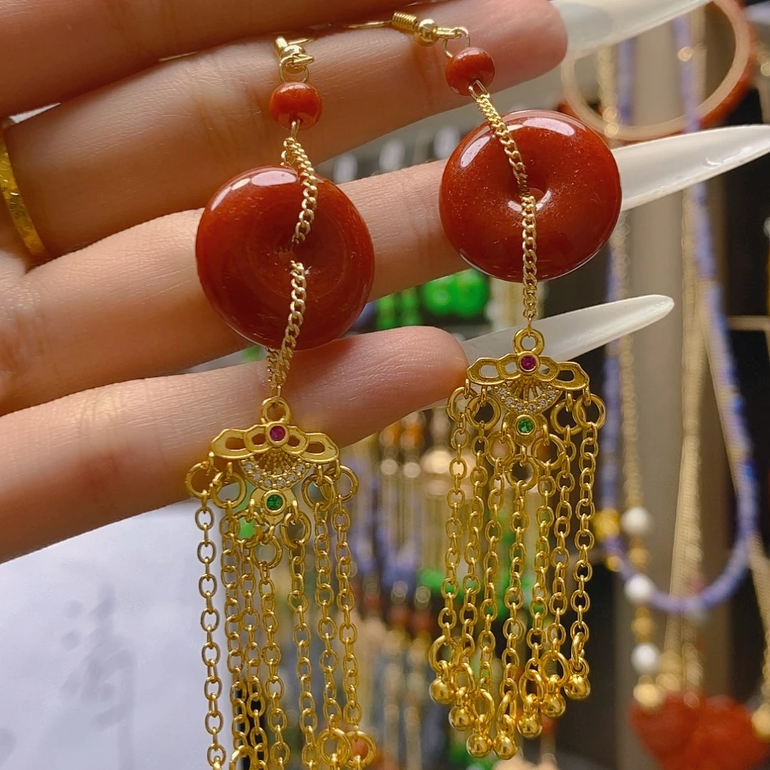 翡翠合金耳饰翡翠