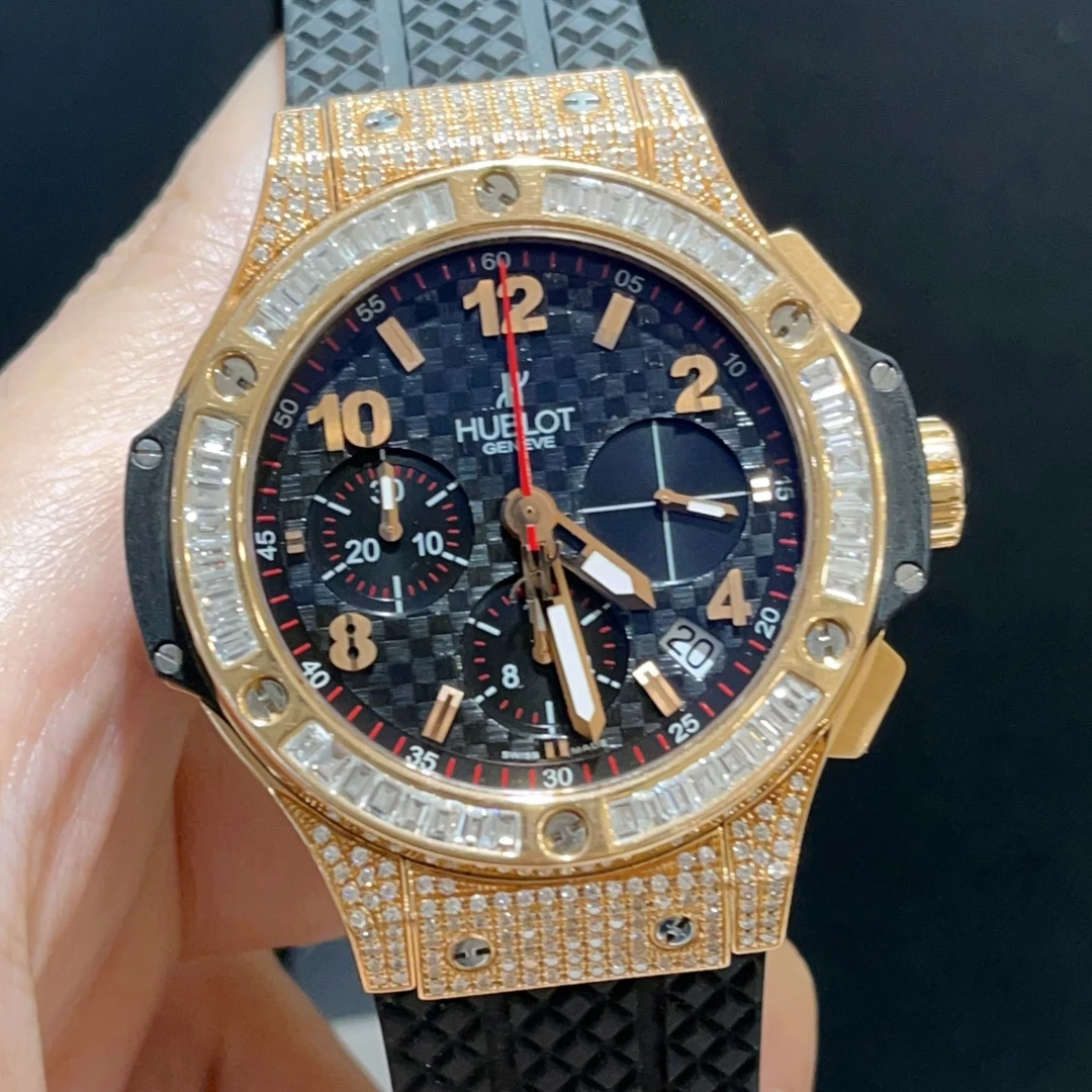 99新 Hublot/宇舶表 大爆炸341/41mm/后镶钻/计时/自动机械男表