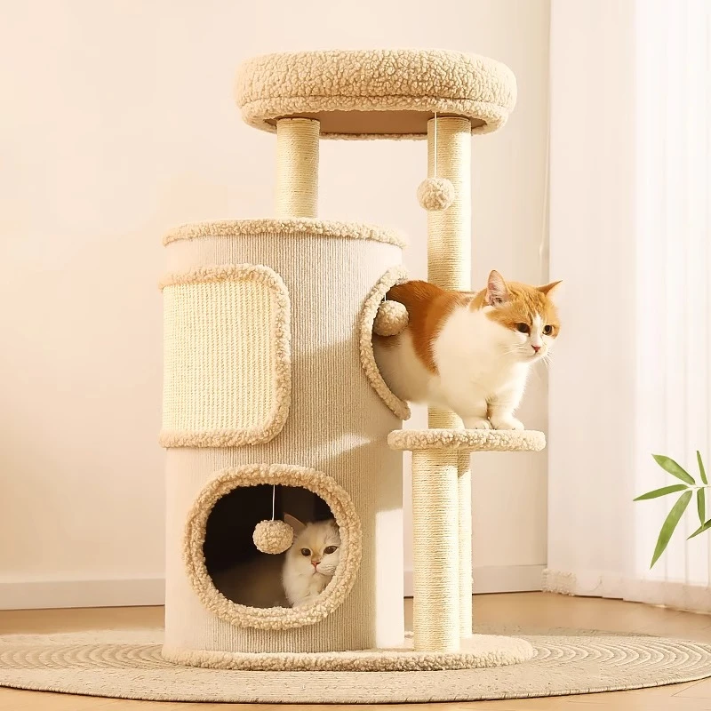 猫爬架家用小户型不占地树洞猫窝一体四季通用多层双层跳台剑麻桶