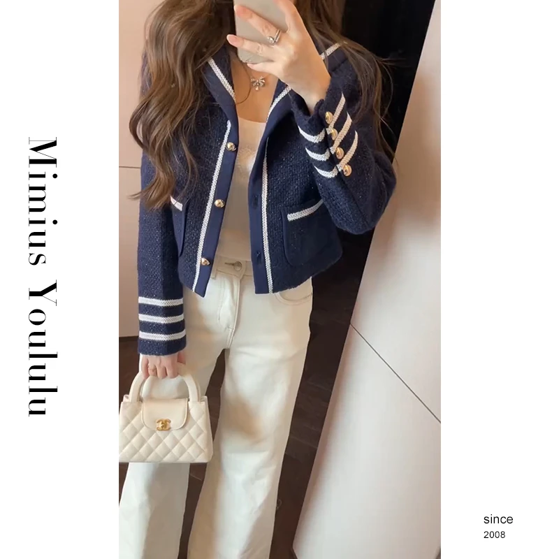 【mimius】U 海军领小香风高级感短外套+裙裤 G07273
