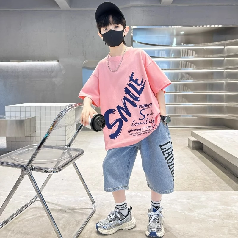 男童夏装套装2025新款短袖痞帅气夏款中大儿童装夏季男孩时髦潮酷