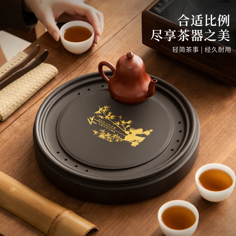 2025新款紫砂干泡台壶承养壶垫家用一人用功夫茶具储水式茶盘托盘
