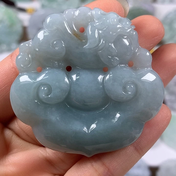 颈饰未镶嵌翡翠如意麒麟两面工艺福利