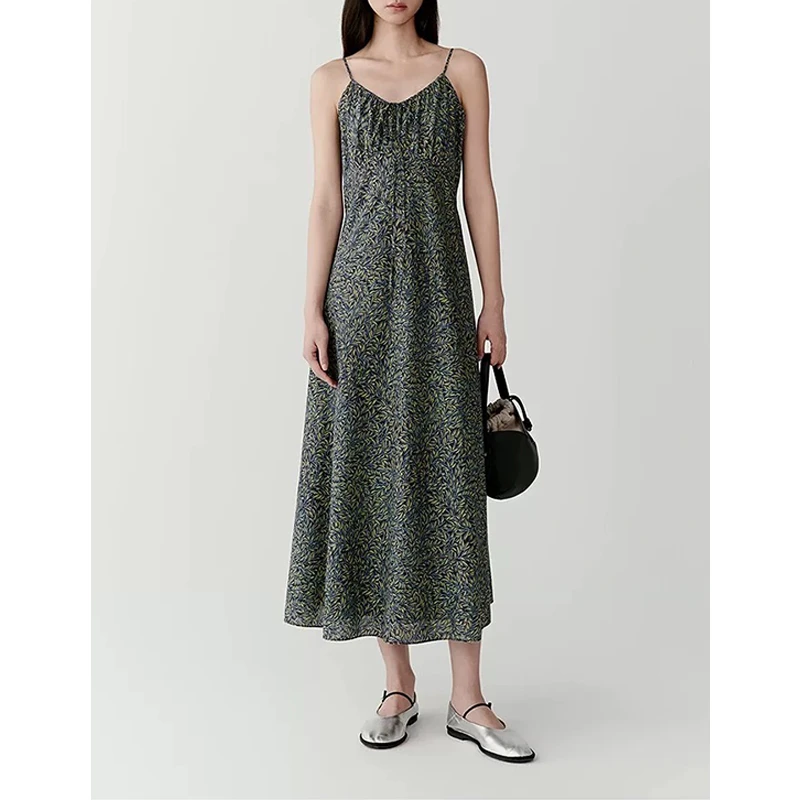 原单非市面货！“小禾棉弹”印花细布长款连衣裙C699